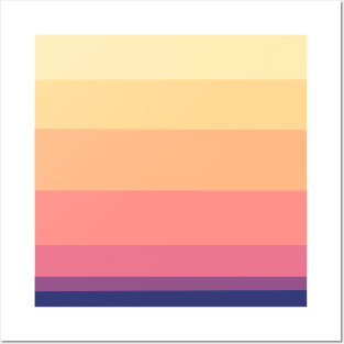 Sunset Retro Lines Posters and Art